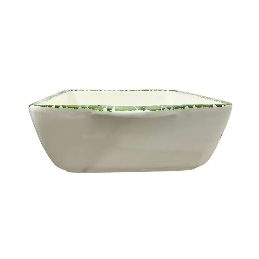 La Tavola Italy Olive Vine Casserole Lasagna Handmade Ceramic Pan 16.5 X 9.5